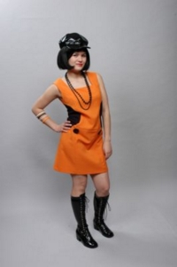 1960s orange retro costume