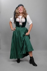 Pirate Girl Green Costume